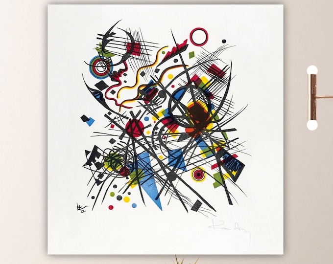 Kandinsky Abstract Wall Art Print, Geometric Poster or Picture, Interior Wall Decor, Lithographie.