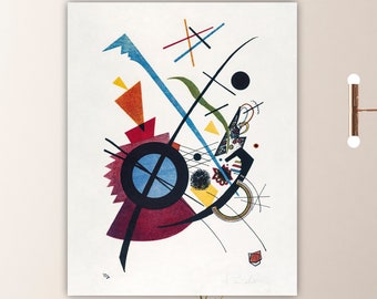 Kandinsky Abstract Wall Art Print, Geometric Poster or Picture, Interior Wall Decor, Violet.