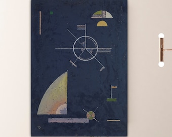 Kandinsky Abstract Wall Art Print, Modern Poster or Painting, Interior Wall Decor, Dull Gray.