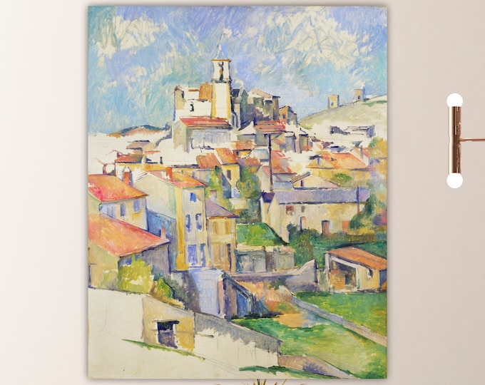 Gardanne Cézanne, poster or wall painting, vertical canvas print, wall decorations for home.