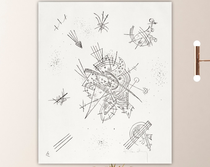 Kandinsky Abstract Wall Art Print, Geometric Poster or Picture, Interior Wall Decoration, Kleine Welten X.