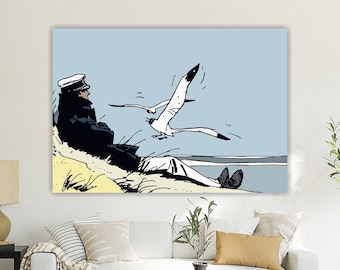 Corto Maltese poster or canvas painting, interior wall decorations. Choose the image you like the most.