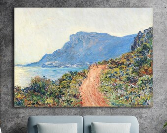 Monet Aesthetic Wall Poster or Picture, Canvas Print, Impressionism, Landscape Painting, Home Wall Decor.