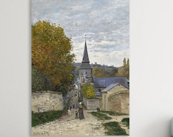 Monet, Village of Sainte-Adresse, poster or wall art, canvas print, home wall decoration.