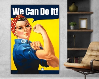 Girl Power Large Feminist Painting Canvas Prints Wall Art Home Decor.