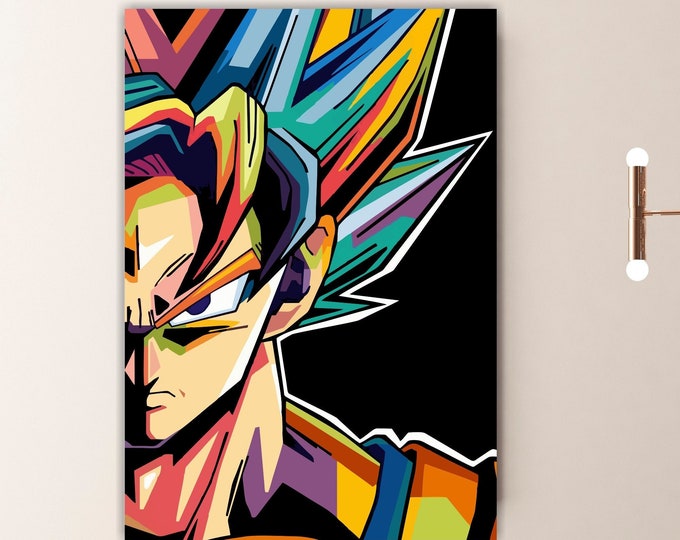 Goku Japanese Anime Hero Anime Character Poster or Canvas Picture Ready to Hang Home Office Decor