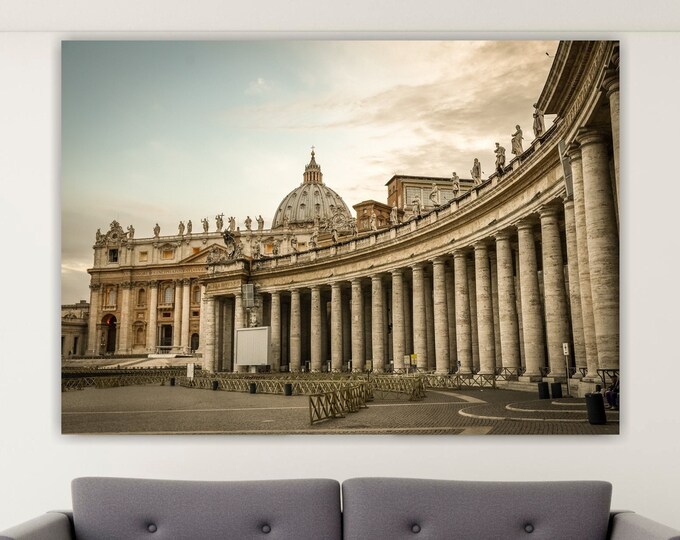 Vatican, Eternal City, Rome. Canvas print, picture or modern poster. Home office decor. Made in Italy.