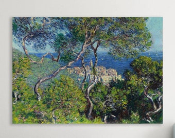 Bordighera by Monet, Canvas Print, Aesthetic Wall Art Picture or Poster, Floral Landscape, Home Wall Decor.