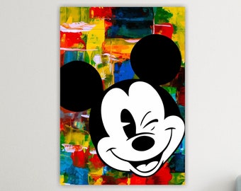 Mouse poster or canvas painting, Pop Art canvas print, interior wall decorations.