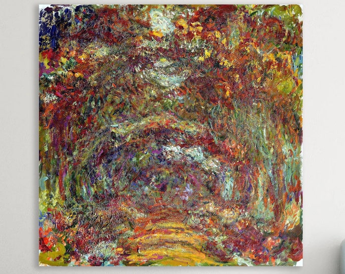 Monet Landscape at Giverny, Poster or Wall Art, Canvas Print, Home Wall Decor.
