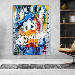 Decorazioni murali, Pop Art Paperi love, stampa su tela, poster o quadro estetico.