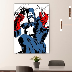 Eroe dei fumetti Americano, cartone animato su tela, poster o quadro da appendere, arredamento casa ufficio
