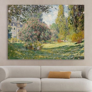 Monet the Monceau park, poster or wall painting, print on canvas, wall decorations for the home.