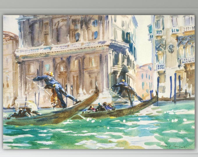 John Singer Sargent Venice, art reproduction, poster or fine art painting, canvas print, home wall decorations.