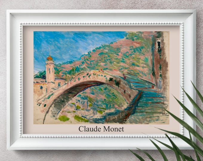 Digital Download Claude Monet, Dolceacqua, Reproduction, Art Print for Wall Decoration
