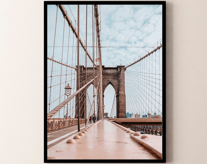 Brooklyn Bridge Poster or Canvas Painting, Interior Wall Decor. Home Decor