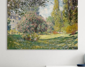 Canvas print, picture or poster Monet Parc Monceau, home office decor.