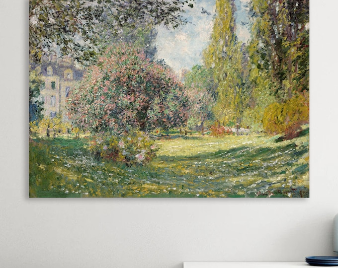 Canvas print, picture or poster Monet Parc Monceau, home office decor.
