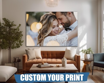 Custom photo canvas prints, your best moments on canvas at a discounted price. Large size prints, wedding photos.