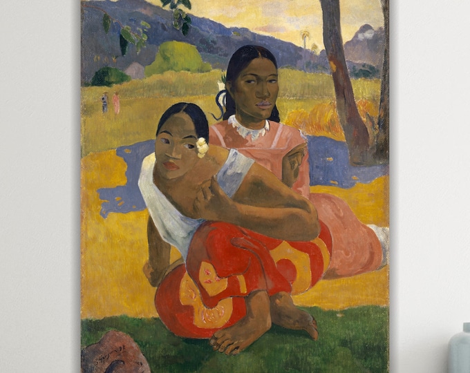Paul Gauguin, Nafea, Art reproduction, poster or wall picture, canvas print, home wall decoration.