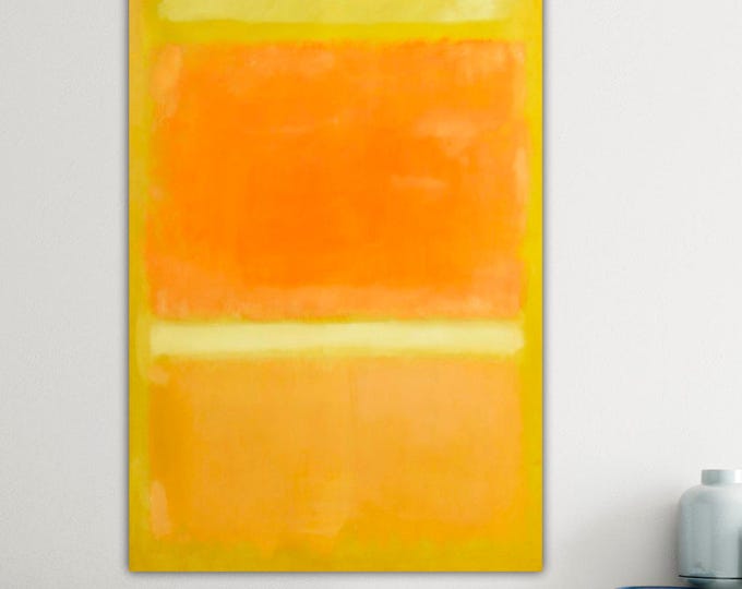Mark Rothko Painting or Poster, Abstract Expressionism, Art Reproduction, Canvas Print, Yellow Colorful Composition.