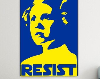 Stand with Ukraine, wall decoration, canvas print, poster or painting.