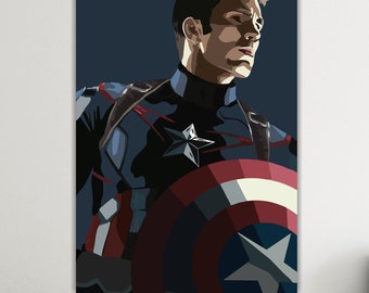 American Comic Book Hero, Movie and Cartoon, Poster or Canvas Painting to Hang Home Office Decor