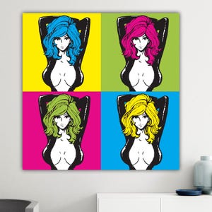 Margot Pop Art, poster o quadro su tela pronto da appendere arredamento casa ufficio