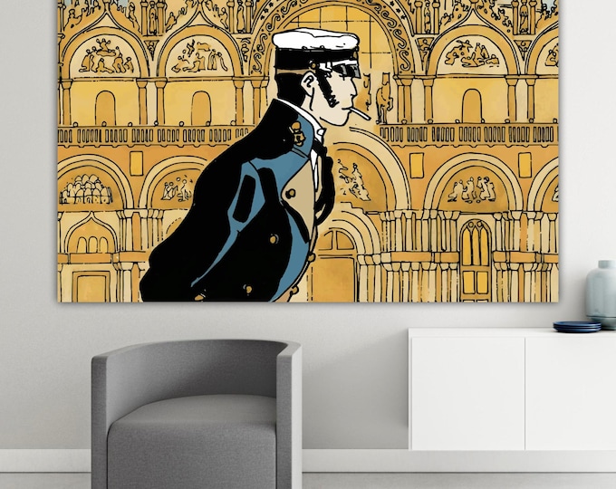 Corto Maltese Piazza San Marco canvas print, poster or picture ready to hang home decor living room office in different sizes