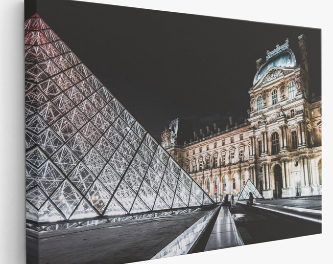 Paris Louvre, poster or canvas painting, canvas city, interior wall decorations. Home office decor