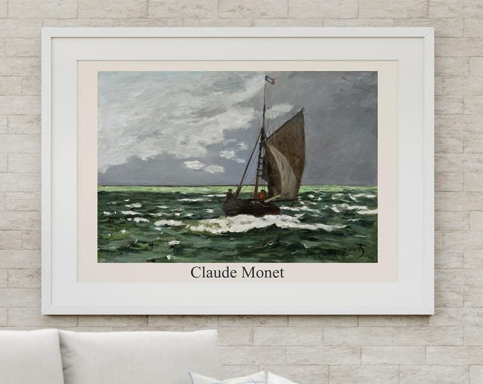Digital Download Claude Monet, Seascape Storm, Reproduction, Art Print for Wall Decor
