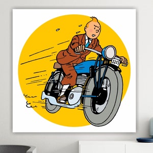 Tin Tin e le sue avventure, quadro o poster in alta qualità. Poster or painting on canvas 360g