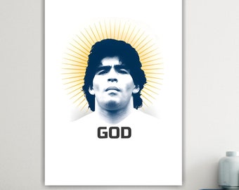 Argentine footballer canvas print, Football champion, poster or art painting, interior wall decorations.