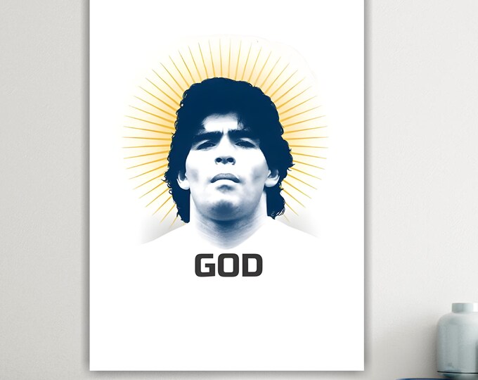 Argentine footballer canvas print, Football champion, poster or art painting, interior wall decorations.