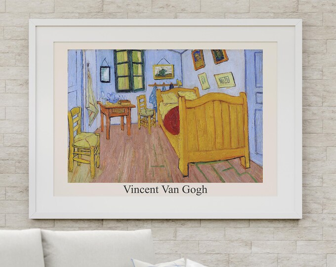 Digital Download Vincent Van Gogh, The Room, Reproduction, Art Print for Wall Decor