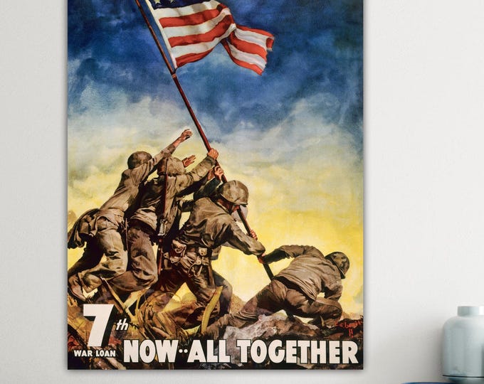 World War II Reproduction. Poster or Hanging Picture, Canvas Print, Interior Wall Decor.