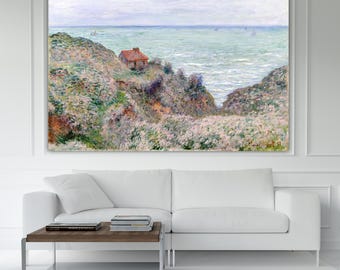 Monet Cabin of the Customs, Poster or Wall Art, Canvas Print, Home Wall Decor.