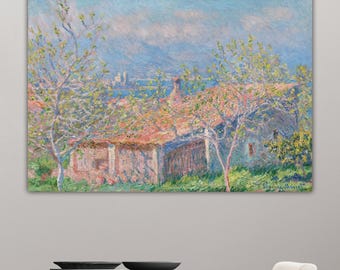 Monet Gardener's House, Poster or Wall Art, Canvas Print, Home Wall Decor.