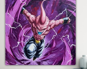 Majinbu Dragon Ball Reproduction Canvas Print, Poster or Picture Ready to Hang Home Office Decor Modern Paintings