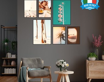 Set of 6 Wonderlust Travel Lovers Posters (n.2 size 30 x 40 cm, n.4 size 20 x 30 cm). Home Office Decor