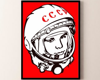 Yuri Gagarin, Poster or picture ready to hang, modern home office decor