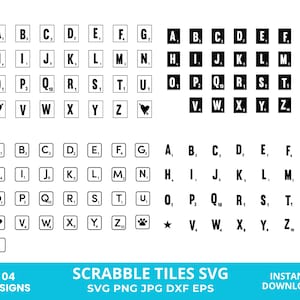 Scrabble Tiles SVG Bundle: Letters Clipart for Cricut (Instant Download)