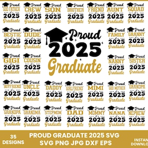 Proud Family 2025 Graduate SVG Bundle (Digital Download)