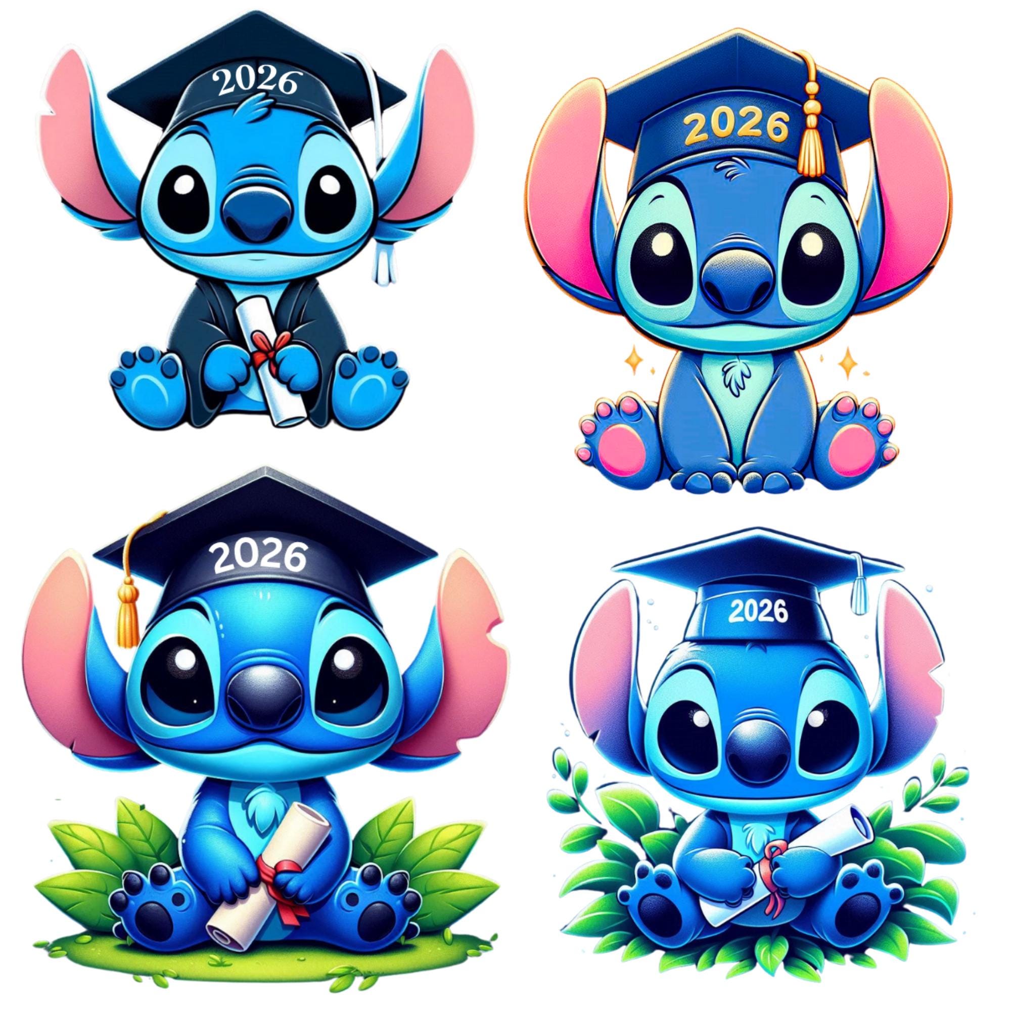 Stitich Graduation Digital Download Stitch Graduation 2026 Png Bundle, Graduation 2026 ...