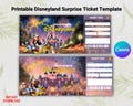Editable Disneyland Ticket Template: Surprise Theme Park Gift (Instant Download)
