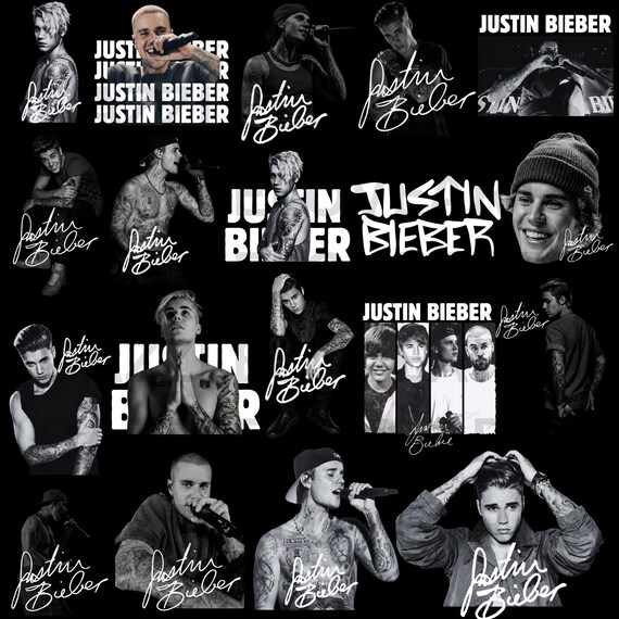 30 Bundle Justin Bieber PNG, Pop Star Coachella PNG Bundle, Trendy Concert Graphic, Music Festival Shirt Design, Sublimation Designs