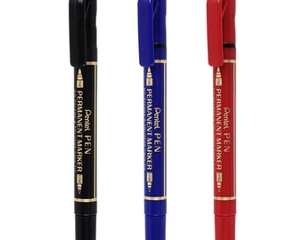 Marqueur permanent Pentel à double pointe (pointe fine - pointe extra fine), N75W