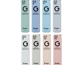 New Version - Pilot neox GRAPHITE 0.5mm High-Purity Refill Leads, 40pcs per tube, HRFG-05, HB, 2B, B, 3B, 4B, F, H, 2H