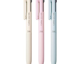 NEW Version, Pentel Calme 2S 0.35mm Multifunctional Pen (2-colour 0.35mm Ballpoint Pen + 0.3mm Mechanical Pencil), Made in Japan