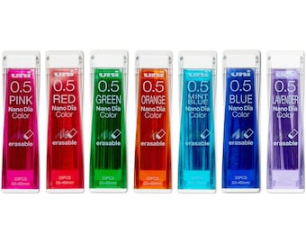 Fils de recharge effaçables couleur 0,5 mm Uni Nano Dia (20 pièces par tube), UNI0.5-202NDC